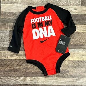 Nike Kids Bold Red and Black Bodysuit